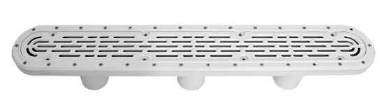 32IN CHANNEL DRAIN FLAT GRATE COVER AND SUMP GREY 32CDFLV103