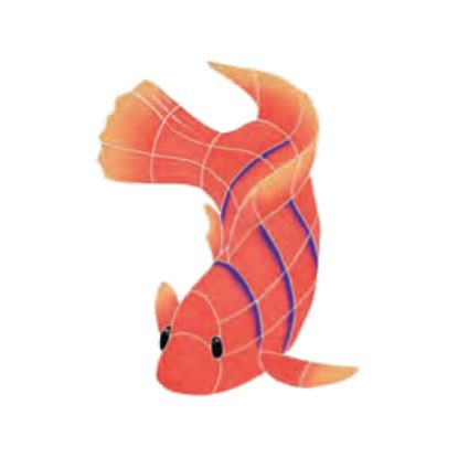 FLAME ANGEL FISH LT 14IN X 10IN TILE ARTISTRY IN MOSAICS AFFORALL