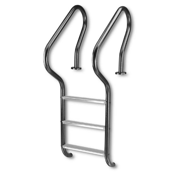 3 STEP CAMELBACK IG LADDER SS INTERFAB PLASTIC TREAD CL3049P-W