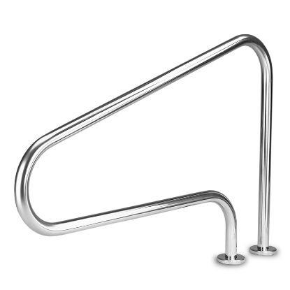 50IN 3 BEND RAIL WITH ESCUTCHEONS .049IN INTERFAB WHITE DECK D3D50049-1