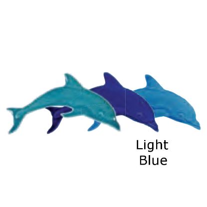 MINI DOLPHIN LEFT BLUE 6IN TILE ARTISTRY IN MOSAICS DMILBLRB