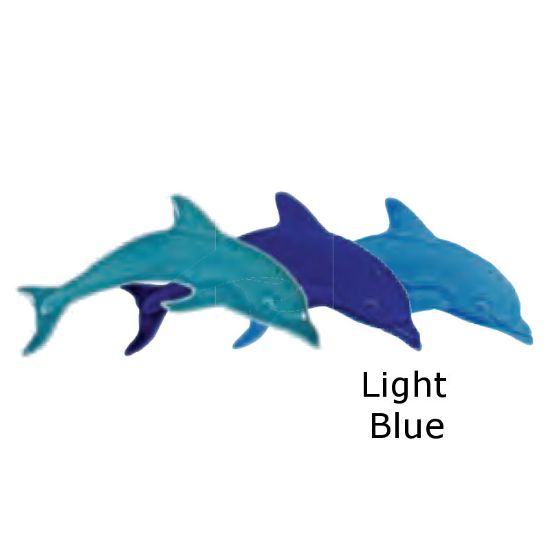 MINI DOLPHIN LEFT BLUE 6IN TILE ARTISTRY IN MOSAICS DMILBLRB