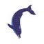 DOLPHIN BLUE DOWN 22IN X 16IN TILE ARTISTRY IN MOSAICS DOLBLUDS