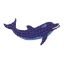 DOLPHIN NO CURVE BLUE 11IN X 24IN TILE ARTISTRY IN MOSAICS DOLBLUNS