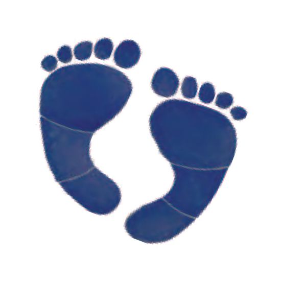 FOOTPRINTS BLUE 8IN X 8IN TILE ARTISTRY IN MOSAICS FPRBLUOM