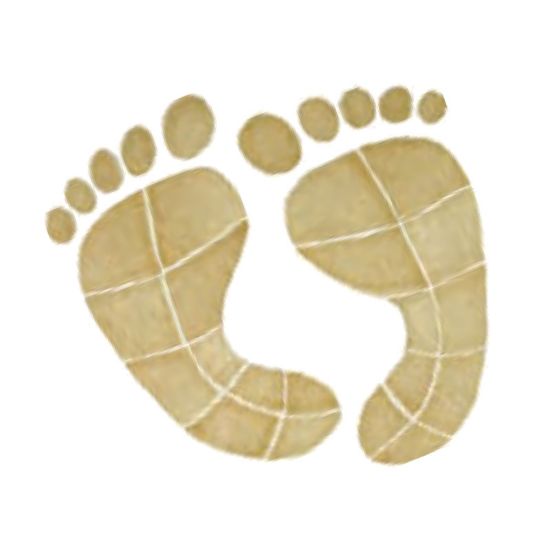 FOOTPRINTS TAN 6IN X 6IN TILE ARTISTRY IN MOSAICS FPRTANOS