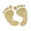 FOOTPRINTS TAN 6IN X 6IN TILE ARTISTRY IN MOSAICS FPRTANOS