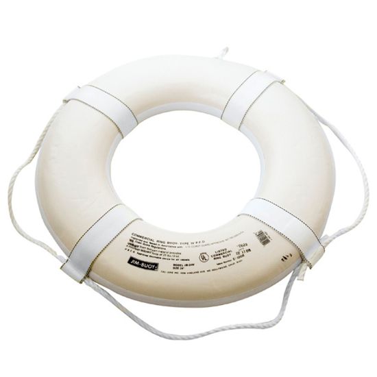 24IN RING BUOY WHITE COAST GUARD APPROVED PFD 4 KEMP 10-205