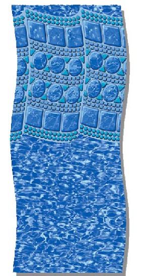 18' ROUND 48IN/52IN ABG LINER OVERLAP SWIRL TILE 2000  LI1848STO