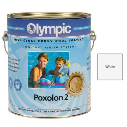 1 GAL POXOLON 2 EPOXY WHITE PAINT OLYMPIC KELLEY FOR PLASTER 2222 GALLON
