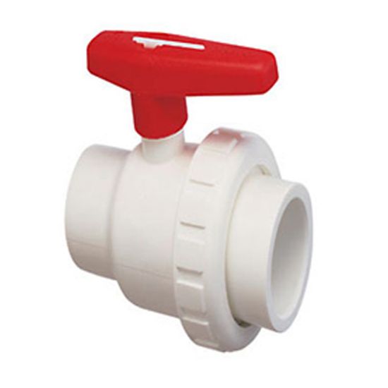 1.5IN MPT X SKT SINGLE UNION BALL VALVE PVC TSUP SERIES  150-016