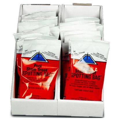 4 OZ POOL STAIN TREAT SOLUTION 48/CS SPOTTING BAGS UNITED  PST-C48
