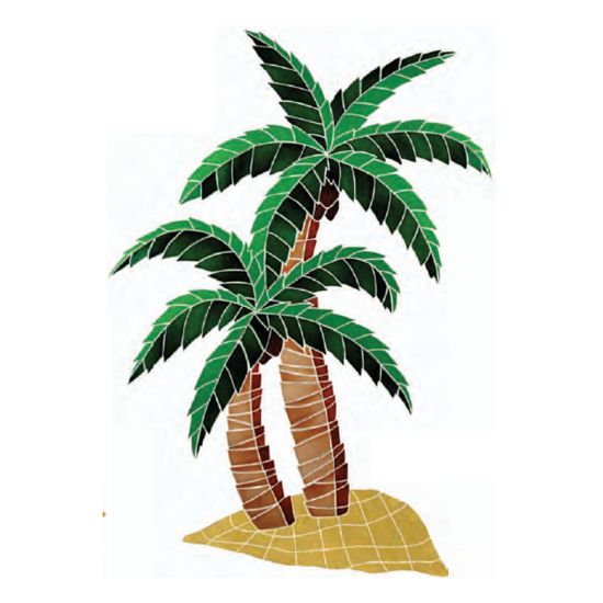 TWIN PALMS 52IN X 35IN TILE ARTISTRY IN MOSAICS PTWMCOOL