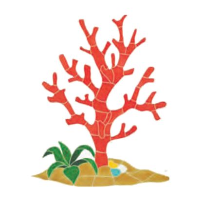 CORAL REEF ACCENT 22IN X 17IN TILE ARTISTRY IN MOSAICS RCOCOROM