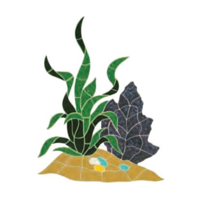 SEAGRASS REEF ACCENT 21IN X 17IN TILE ARTISTRY IN MOSAICS RSEPUROM