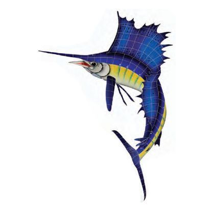 SAILFISH LEFT LARGE 60IN X 42IN TILE ARTISTRY IN MOSAICS SAIBLULL