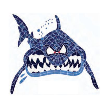 IN YOUR FACE SHARK 38IN X 42IN TILE ARTISTRY IN MOSAICS SFABLUOL
