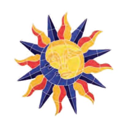 SUN MOON MEDALLION 20IN X 20IN TILE ARTISTRY IN MOSAICS SMOMCOOM