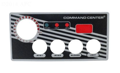 LABEL FOR 4 BUTTON TOPSIDE CONTROL WITH DISPLAY TECMARK 30191BM