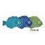MINI TROPICAL FISH GREEN RT 4IN TILE ARTISTRY IN MOSAICS TFIGRERB