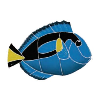 REGAL TANG FISH BLUE 6IN X 9IN W/ SHADOW TILE ARTISTRY IN  TREBLUOS