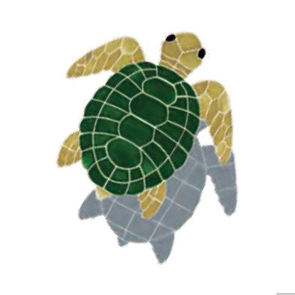 TURTLE NATURAL TOP 18IN X 17IN W/ SHADOW TILE ARTISTRY IN  TSHNATTM