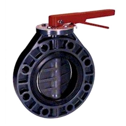 4IN TVI UNIVERSAL STYLE BUTTERFLY VALVE PVC/PP/EPDM WITH  0400ASPXOEEWML