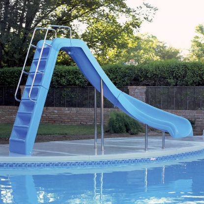 WILD RIDE POOL SLIDE LEFT TAN 6.5' HIGH INTERFAB WRS-CLT-SS
