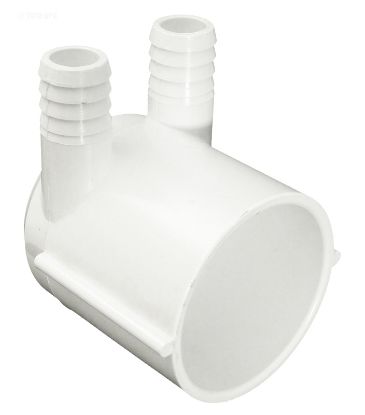 MANIFOLD 2IN SKT X DEAD END X TWO 3/4IN RIBBED BARB PORTS 672-7160B