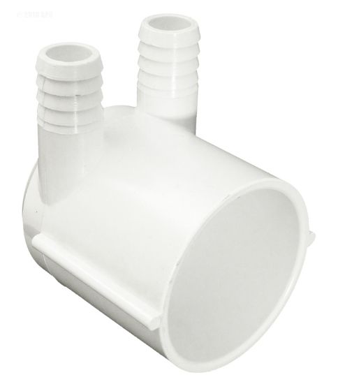 MANIFOLD 2IN SKT X DEAD END X TWO 3/4IN RIBBED BARB PORTS 672-7160B