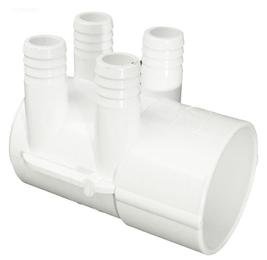 MANIFOLD 2IN SKT X DEAD END X FOUR 3/4IN RIBBED BARB PORTS 672-7170B