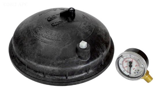 WATER VALVE TOP WITH PRESSURE GAUGE BLACK ECOPOOL PARAMOUNT 005-302-4300-03