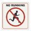 NO RUNNING SYMBOL 6IN X 6IN VINYL STICK ON 100TISW0606