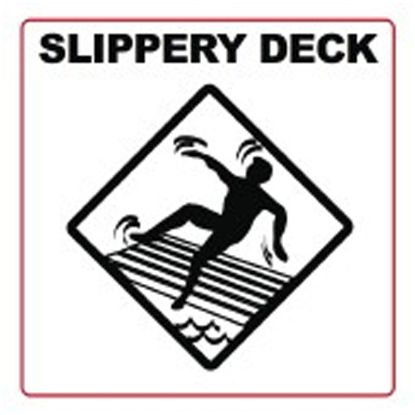 SLIPPERY DECK SYMBOL 6IN X 6IN VINYL STICK ON 102TISW0606