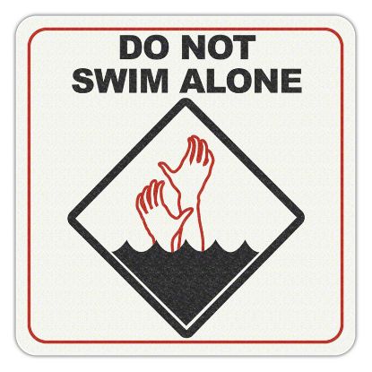 DO NOT SWIM ALONE 6IN X 6IN VINYL STICK ON 119TISW0606