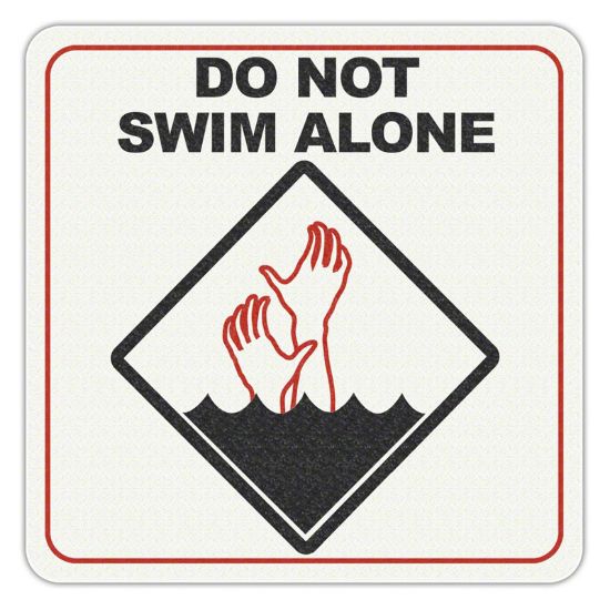 DO NOT SWIM ALONE 6IN X 6IN VINYL STICK ON 119TISW0606