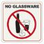 NO GLASSWARE SYMBOL 6IN X 6IN VINYL STICK ON 120TISW0606