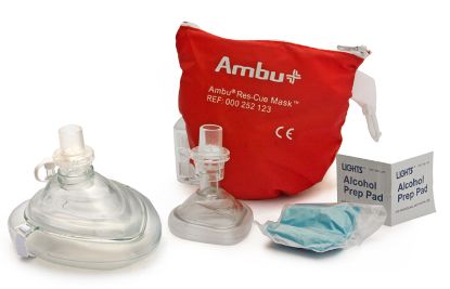 CPR MASK W/O2 INLET&HEAD STRAP 141016