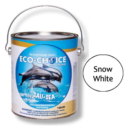 1 GAL SNOW WHT HIGH GLOSS RUBBER POOL PAINT ECOCHOICE SAUSEA 1ECPRSW