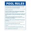 POOL RULES SIGN 2033WS1824E
