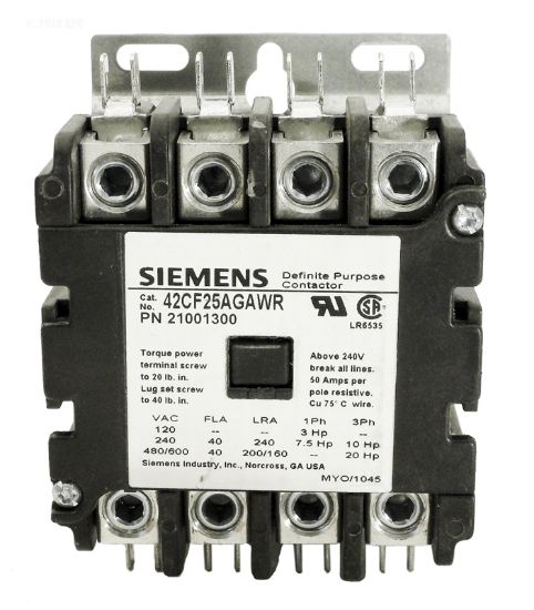 DEFINITE PURPOSE CONTACTOR 4P/50A/208-220 V COIL 21001300