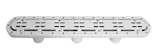 32IN CHANNEL DRAIN AE COVER AND SUMP VINYL FIBERGLASS WHITE  32CDAVV101