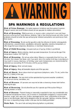 SPA RULES SIGN (MA ONLY 4511WS1218E