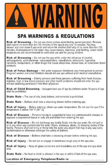 SIGN INSPA RULESIN (NH ONLY 4523WS1218E