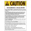 CAUTION SPA WARNINGS VIRGINIA AND REGULATIONS 18IN X 24IN  4541WS1824E