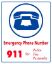 EMERGENCY NUMBERS SIGN 6010WS1012E