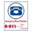 EMERGENCY DIAL 9-911 6011WS1012E