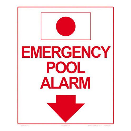 EMERGENCY ALARM SIGN 12X10 6509WS1012