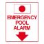 EMERGENCY ALARM SIGN 12X10 6509WS1012