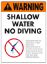 NO DIVING SIGN 6603WS1824E